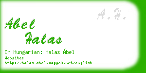 abel halas business card