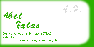 abel halas business card
